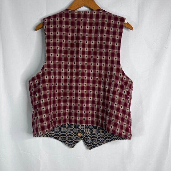 Reversible Handmade Vest Southwestern Western Country Rodeo Quirky Size MD/LG - Picture 3 of 10